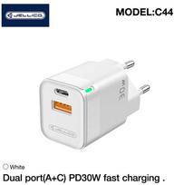 Jellico C44 Mini PD 30W QC 3.0 Smart Adaptīvs ātrais lādētājs ar 1x USB-C (5-20V) / USB 3A Balts