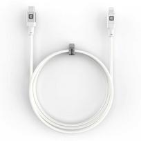 Evelatus USB C į Lightning kabelis 2.0M 60W (MFI09) aliuminio korpusas su pynimu Baltas