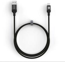 Evelatus USB A-C jungtis, 1,2 m, aliuminio korpuso pynimas, Juodas