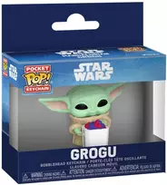 FUNKO POP! Raktų pakabutis: Mandalorian & Grogu - Grogu with Snack
