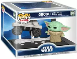 FUNKO POP! Vinilinė figūrėlė: Mandalorian & Grogu - Grogu with Polar Mouse Droid (Moment)