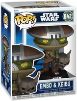 FUNKO POP! Vinilinė figūrėlė: Star Wars: Mandalorian & Grogu - Buddy Embo & Keibu