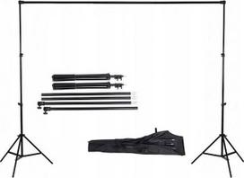 Studijinis fonų laikiklis 210cm, reguliuojamas 152-304cm, su dėklu