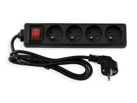 Prailginimo laidas su 4 lizdais, 1.5m, 3000w, jungikliu