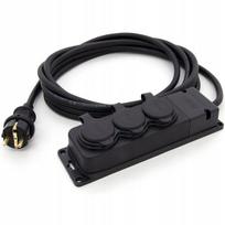 Guminis prailgintuvas 3m 3x2,5mm², 3 lizdai, Ip44, Ce
