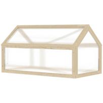 Šiltnamis kompaktiškas, su atidaromu stogu, 90 x 52 x 49,5 cm, natūralios medienos spalvos, Natūrali mediena