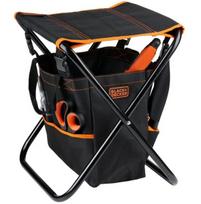 Sodo kėdė su įrankių krepšiu Black & Decker, juoda