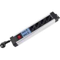 Rev 0014438713 Prailgintuvas su 4 lizdais ir 2 Usb, sidabrinis