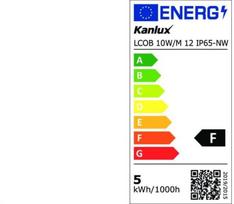 Kanlux Lcob Led juosta 10w/m, 12v Dc, 5m, Ip65, 4000k