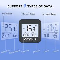 Cycplus G1 GPS gps belaidis dviračio spidometras, kompiuteris, juoda