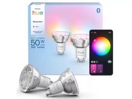 Lemputė Philips Hue Essential LED, GU10, 2200 - 6500 °K, GU10, 4.7 W, 345 lm, 2 vnt.