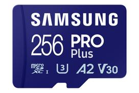 SAMSUNG PRO Plus 256GB microSDXC Memory Card (2023) with USB Adapter