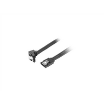 LANBERG SATA Data III (6GB/s) 50CM Angled Cable with Metal Clips | CA-SASA-13CU-0050-BK