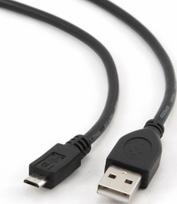 Gembird USB Male to MicroUSB Male Cable 3m Black
