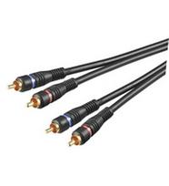 Goobay AVK 132-150 1.5m audio cable, 2 x RCA, Black