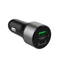 CRONG USB-C PD 45W Car Charger + USB QC 3.0 18W, Black