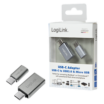 Logilink Adapter 2pcs. USB-A/Type-C Micro-USB/Type-C