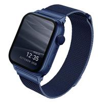uniq dante strap for Apple Watch Series 4/5/6/7/SE 44/45mm. Stainless Steel blue/marine blue