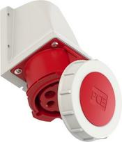 Wall mounted socket 5x32A (3P+N+PE) 6h IP67, red 1252-6V | 9003399149108