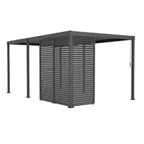 Žaliuzių sienelė pavėsinei MIRADOR-80/88, tamsiai pilka