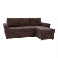 Kampinė sofa-lova INGA, ruda