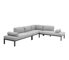 Lauko kampinė sofa Gonesse, aliuminis, modulinė