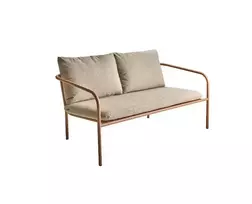Lauko sofa Bendt, aliuminis, ažūrinė, rožinė