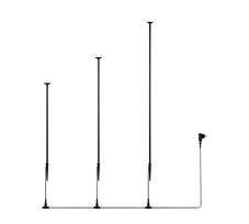 Pastatomas lauko šviestuvas Reality Scoop, 1.5W, LED, IP44, juoda sp., 400 cm x 95 cm
