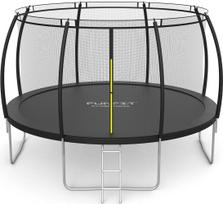 Batutas 14ft (435cm) juodas, su vidiniu tinklu