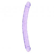 Dvigubas dildo Crystal (violetinis)