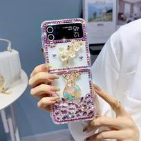 Blizgantis deimantais inkrustuotas pakabuko dėklas Samsung Z flip 3 Z Flip 5 Z fold 4 S23 S22 S21 Ultra S10 S9 A54 A13 A23 A33 A53 A52/Redmi 10 9 9A 9T oppo Find N2 Flip