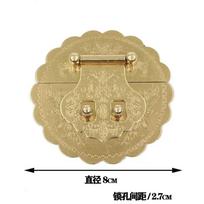 Retro Antique Brass Lock Buckle Box Furniture Box Buckle Jewelry Chest Box Pure Copper Suitcase Buckle Clip Clasp Latch Clasp