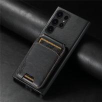 Odinė piniginė su kortelių laikikliu ir telefono dėklu Samsung Galaxy S23 FE S22 Plus Note20 Ultra A14 A54 A34 A24 A13 A53 4G 5G dangtelis Galaxy A53 5G black