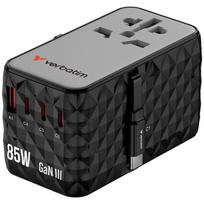 Verbatim adapteris kelioninis Verbatim Charge 'n' Travel GaN III globalus 4xUSB-C PD 3.0 QC 4+ 70W, 1xUSB-A QC 4+ 60W | 32127 | 0023942321279