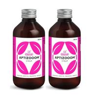 Charak Pharma Aptizooom sirupas Apetito palaikymo formulė Braškių skonio Žolelių virškinimo gerovės sirupas 200 ml X 2 pakuotės