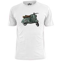 Vyriški marškinėliai su paveikslėliu: Motoroleris 91 Vabalas Vespa Lambretta Mod Jam 4XL