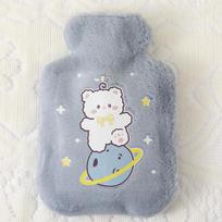 Soft Hot Water Bottle Winter Hand Warmer Cute Kawaii Water Bottle for Girls Portable Waist Hand Bed Warm Bottles mėlyna