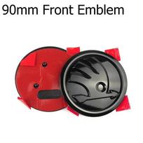 80/90mm ABS Logo Car Front Head Rear Tail Trunk Badge Sticker For Skoda Superb Fabia 2 Octavia Laura RS Rapid Yeti Karoq Kodiaq