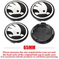 55mm/65mm 4pcs Car Wheel Center Covers Hub Emblem Caps Auto Accessories for Skoda Combi Visions Enyaq RS iV Deriv Octavia 3 2