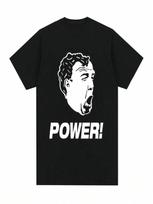 Vintage Funny Jeremy Clarkson POWER Face T-Shirt Hot  Couples 's T Shirt Vintage Wear Summer Clothes Classic Style Tshirt S įvairiaspalvis