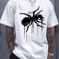 Men The Prodigy Band Graphic T-Shirt Extreme Invasion Spider-like Ant Design,Summer Tee for Concerts Everyday Casual Wear XS balta