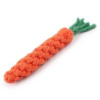1Pc Carrot Dog Rope Toy Braided Cotton Chew Toy Safe Durable Puppy Teething Molar Clean Teeth Pet Toy