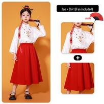Children's National Day Camouflage and Ancient Costume for Boys and Girls – Sinology Recitation and Chorus Performance Outfit 2XL