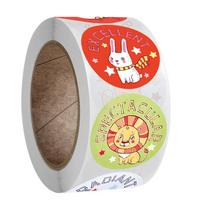 100-500Pcs Premium-Quality Reward First-Class Stickers First-Class Motivational Top-Grade Stickers Premium-Quality Roll Youngsters Superior-Grade