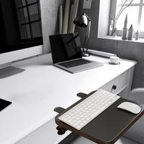 Desk Extender Tray Foldable Auxiliary Board Clamp on Side Table for Modular Desk Study Home Office juoda