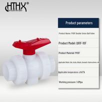 HTHX PVDF Double Union Socket-Fusion Ball Valve DN15