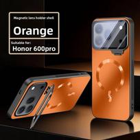 For Huawei Honor 600 Pro Case Hard PC Magnetic wireless charging Lens Stand Protective Back Cover Case For Honor 600 Pro Shell Honor 600 oranžinė