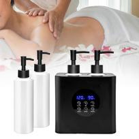 Double Bottle Massage Oil Heater Quick Heating LED Screen Professional Multipurpose Electric Lotion Bottle Warmer Dispenser juoda