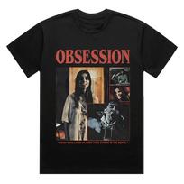 Vintage Obsession 2026 Siaubo Filmo Marškinėliai Unisex Dovana Siaubo Gerbėjams Medvilniniai Marškinėliai Trilerio Filmas Gatvės Apranga XS juoda