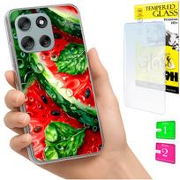 Etui Do Motorola Moto G56 Obudowa Foto Case Plecki Grafika Arbuz + Szkło